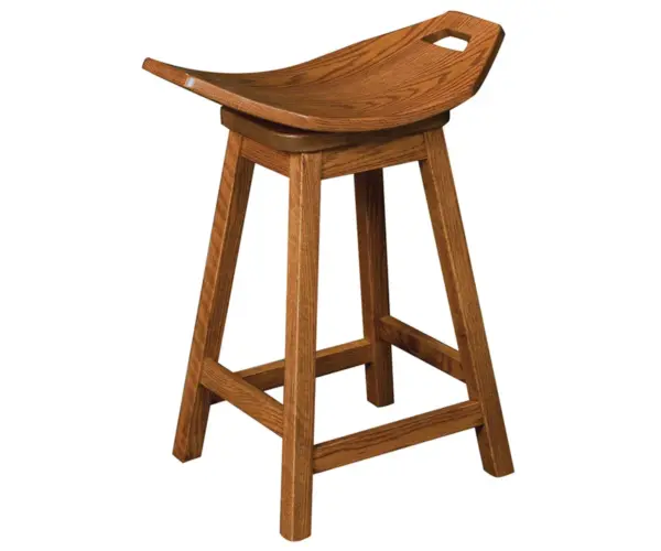 24" Mission Swivel Saddle Bar Stool